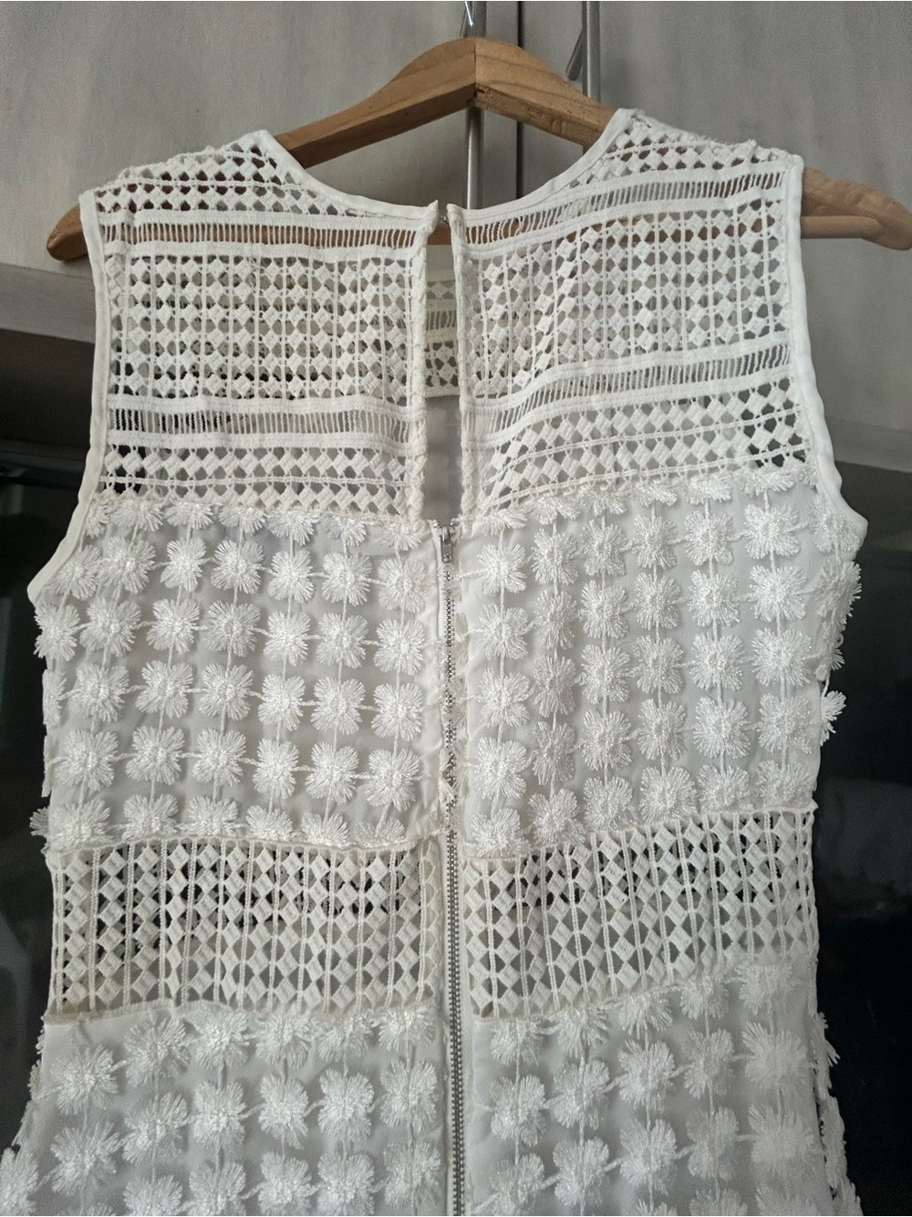 Style Mafia - White Textured Crochet lace Dress S - Picture 10 of 13
